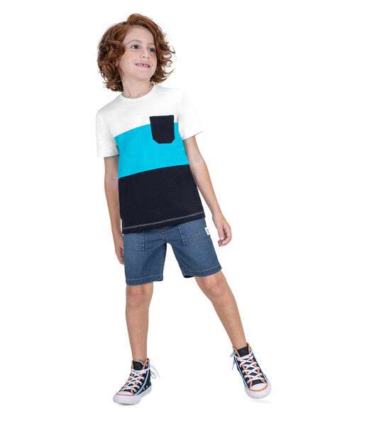 Conjunto Infantil Camiseta Com Bermuda Trick Nick Branco