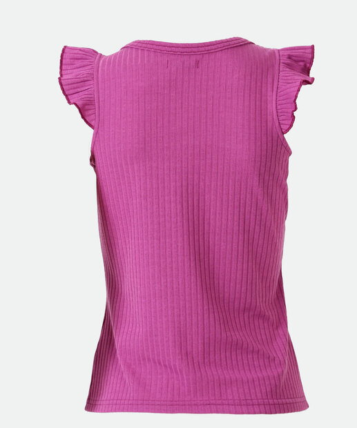 Blusa Regata Feminina Canelada Com Babado Marisa