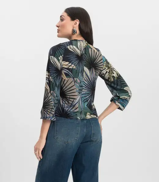 Blusa Manga Longa Infinita Cor Verde