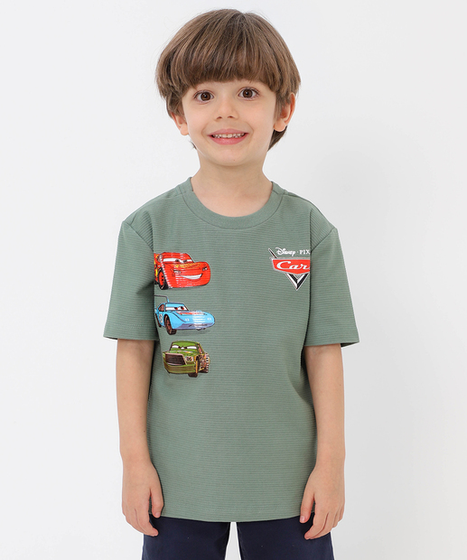Image_Camiseta Infantil Carros Disney Tam 4 a 10 Verde 