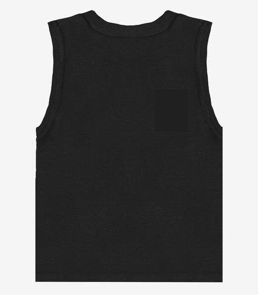 Regata Básica Infantil Lisa Soletex Preto