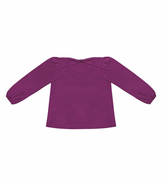Blusa Feminina Manga Longa Plus Size Secret Glam Roxo