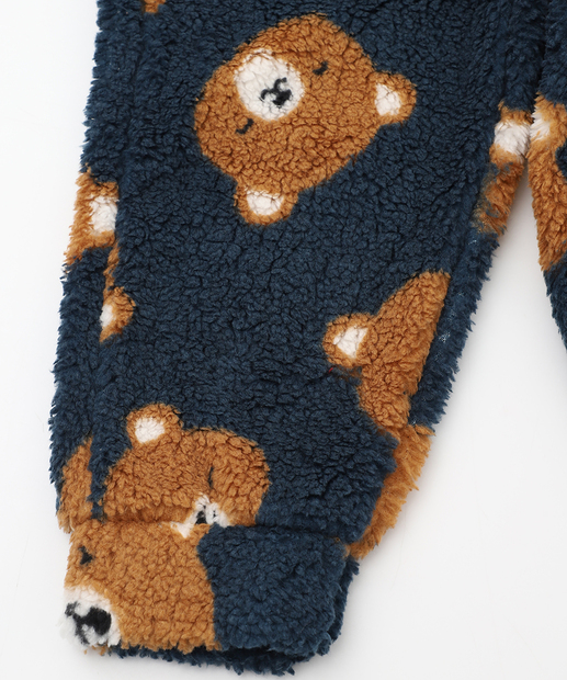 Calça Infantil Sherpa Ursinhos Marisa Tam 1 a 3 Azul