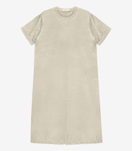 Vestido Super Midi Plus Size Secret Glam Bege