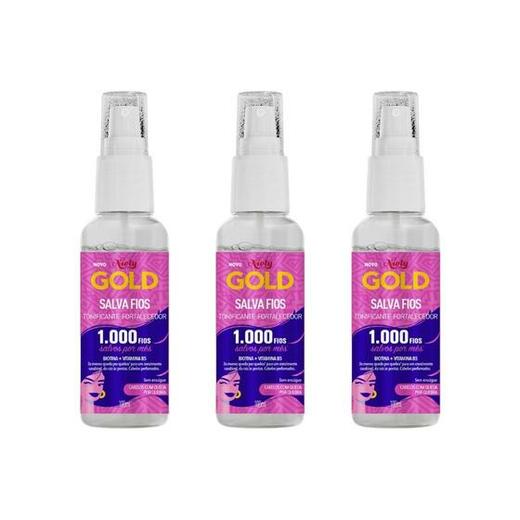 Image_Kit c/ 3 Uinidades de Tônico Niely Gold Salva Fios 100ml