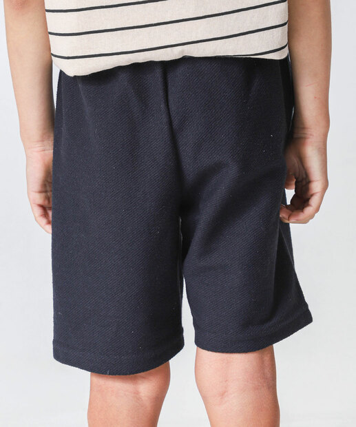 Bermuda Infantil Moletinho Textura Marisa Tam 4 a 10 Preto