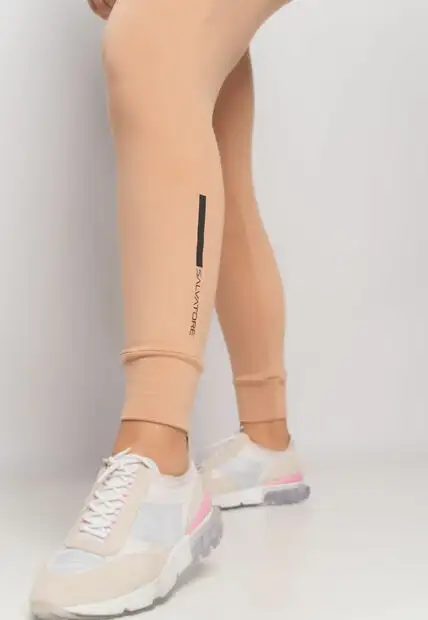 Conjunto De Moletinho Esportivo Com Casaco Capuz E Calça Jogger Bege Salvatore f