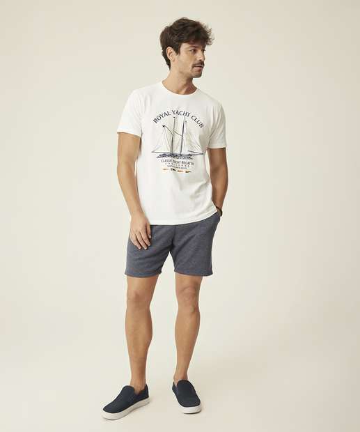 Camiseta Masculina Estampa Frontal Manga Curta MR