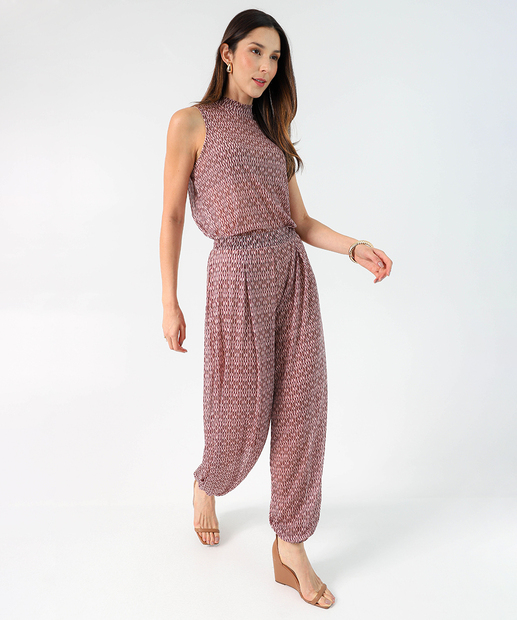 Image_Calça Feminina Aladim Tule Estampada Marisa Vinho