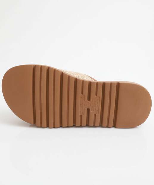 Tamanco Feminino Flatform Tiras Modare Caramelo