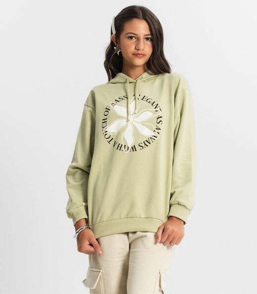 Image_Moletom Juvenil Feminino Com Capuz Minty Verde