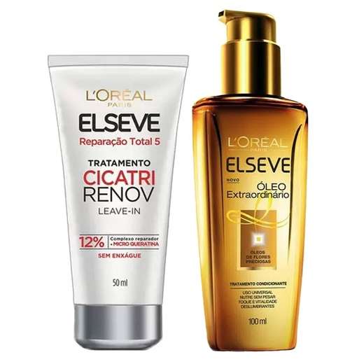 Image_Kit Elseve Leave-In Cicatri Renov 50ml e Óleo Extraordinário 100ml