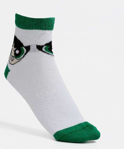 Kit 3 Pares Meia Feminina Meninas Super Poderosas Warner Bros