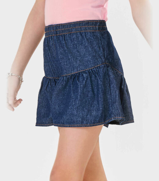 Shorts Menina Jeans Trick Nick Azul
