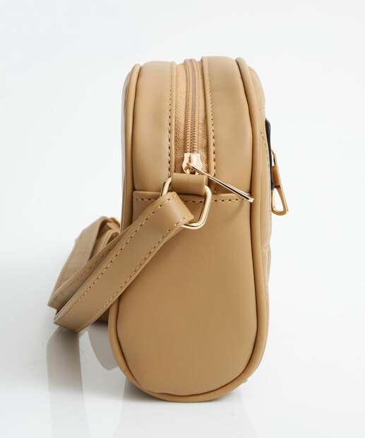 Bolsa Transversal Crossbody Feminina Matelassê Marisa Bege