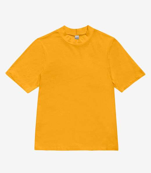 Blusa Feminina Básica em Malha Visco Rovitex Amarelo