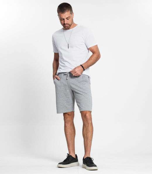 Bermuda Moletom Masculina Select Cinza