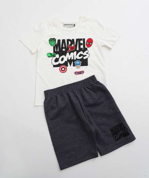 Image_Conjunto Infantil Estampa Vingadores Marvel Tam 4 a 10 Off White