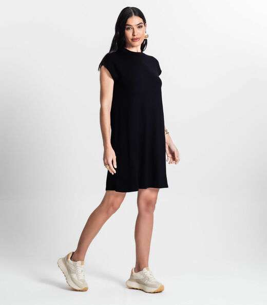 Vestido Feminino Gola Alta Select Preto