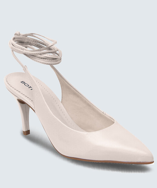 Scarpin Feminino Slingback Salto Fino Amarração Bottero