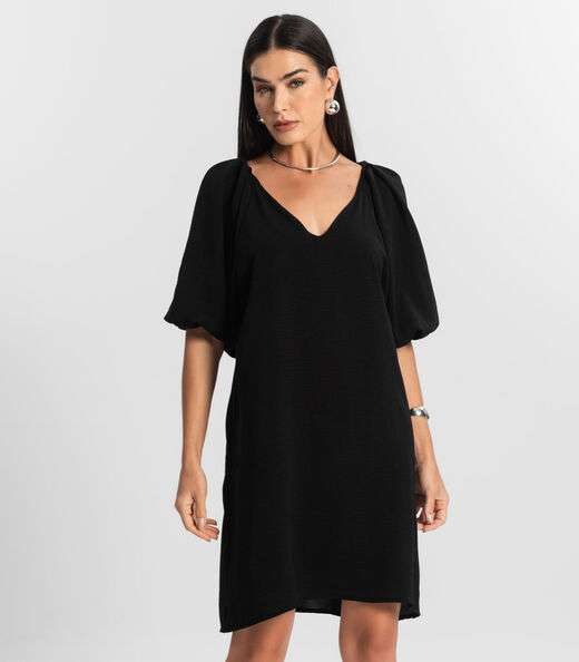 Vestido Feminino Liso Rovitex Preto