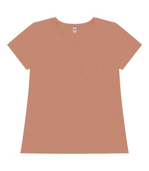 Blusa Feminina Viscotorcion Com Bolso Rovitex Marrom