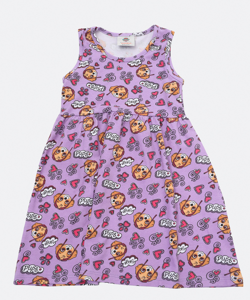 Image_Vestido Infantil Personagem Patrulha Canina Lilás Tam 1 ao 3
