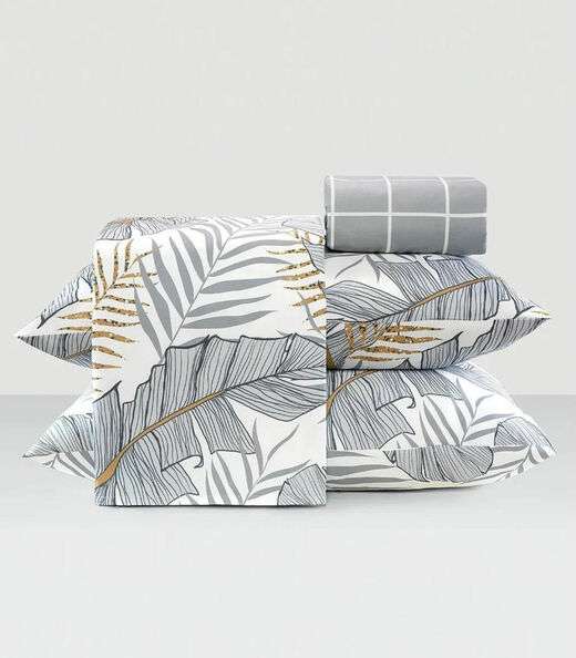 Image_Jogo De Cama Solteiro 3 Peças Lar E Lazer Cinza