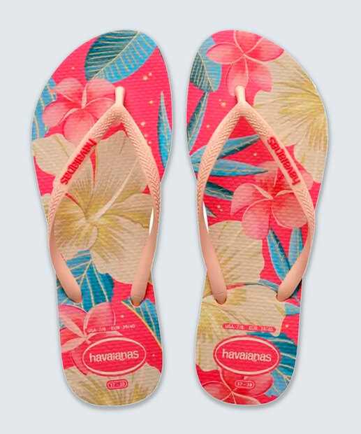 Chinelo Havaianas Feminino Slim Floral 