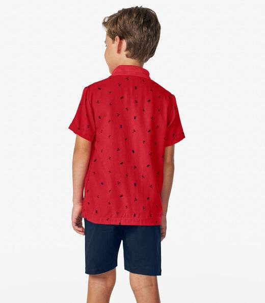 Conjunto Polo com Bermuda Trick Nick Vermelho