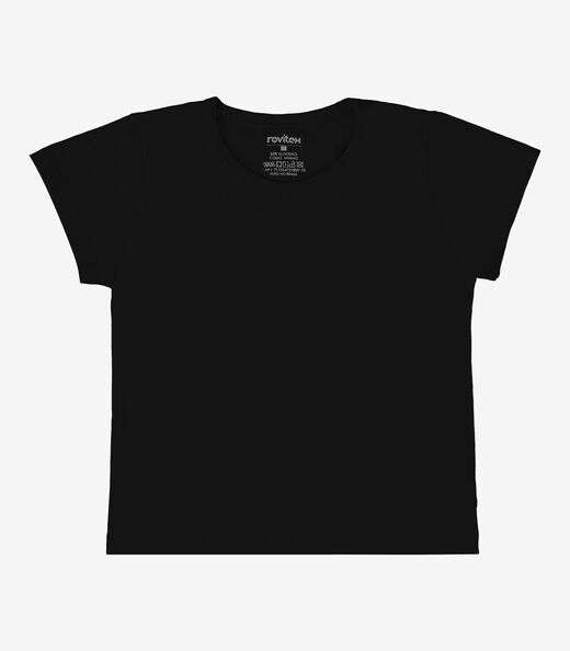 Blusa Básica Infantil Feminina Rovitex Kids Preto