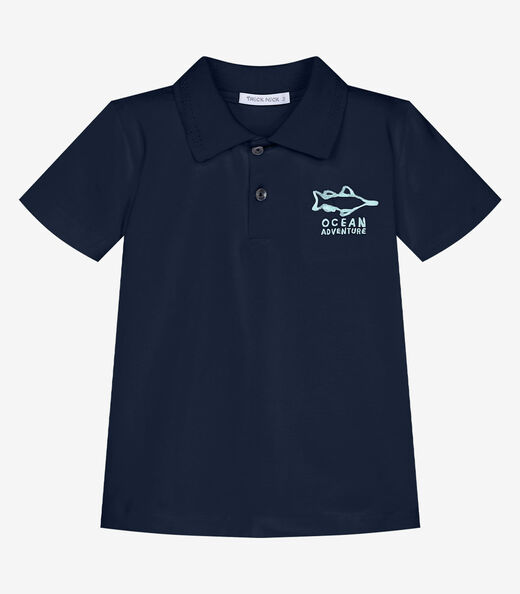 Conjunto Infantil Polo Com Bermuda Trick Nick Azul