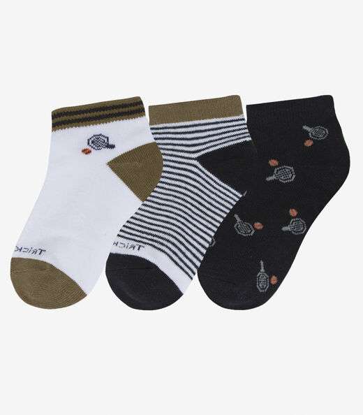 Image_Kit 3 Pares De Meia Cano Curto Infantil Trick Nick Azul