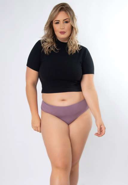 Kit 3 Calcinhas Ternura Plus Size Microfibra Fio Duplo Concept Lingerie Multicol
