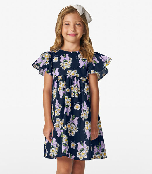 Image_Vestido em Popeline Estampado Trick Nick Azul Marinho