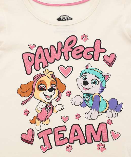 Blusa Infantil Sky Patrulha Canina Tam 1 a 3 Bege