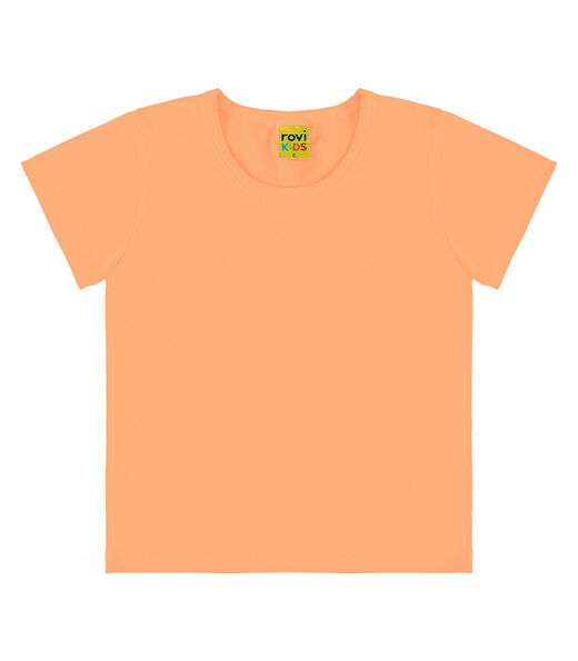 Blusa Básica Infantil Cotton Leve Rovi Kids Laranja