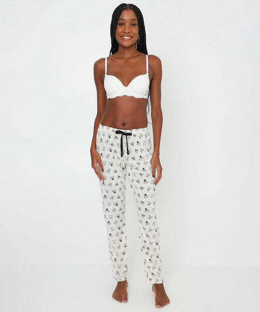 Image_Calça Pijama Feminino Avulso Pooh Disney Bege