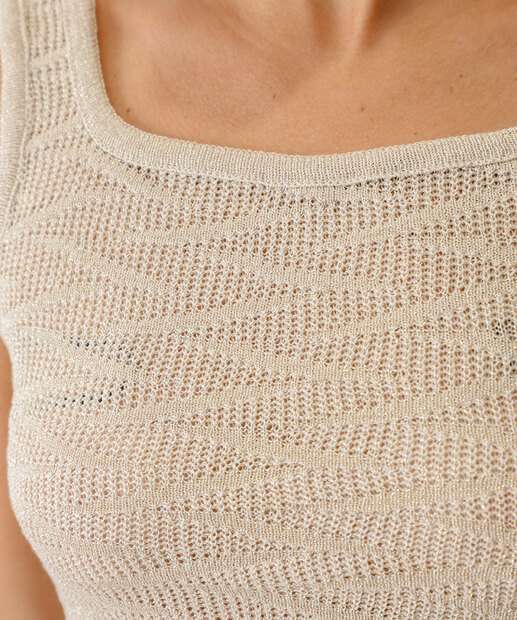 Blusa Cropped Feminina Tricô Marisa