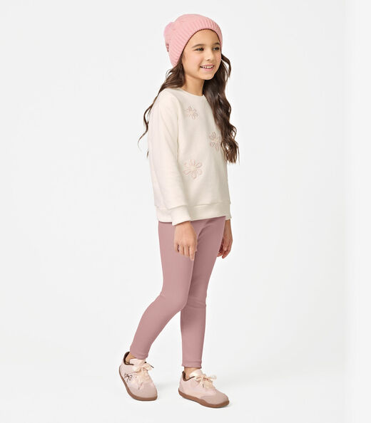 Conjunto Blusão com Legging Moletom Trick Nick Bege