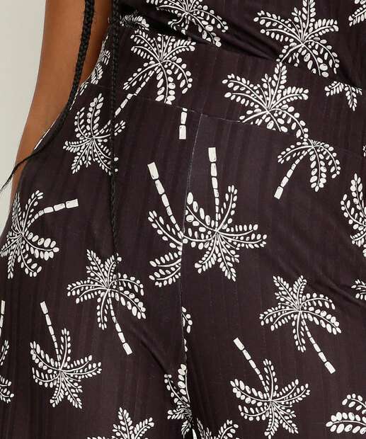 Calça Feminina Pantacourt Estampa Coqueiros Marisa