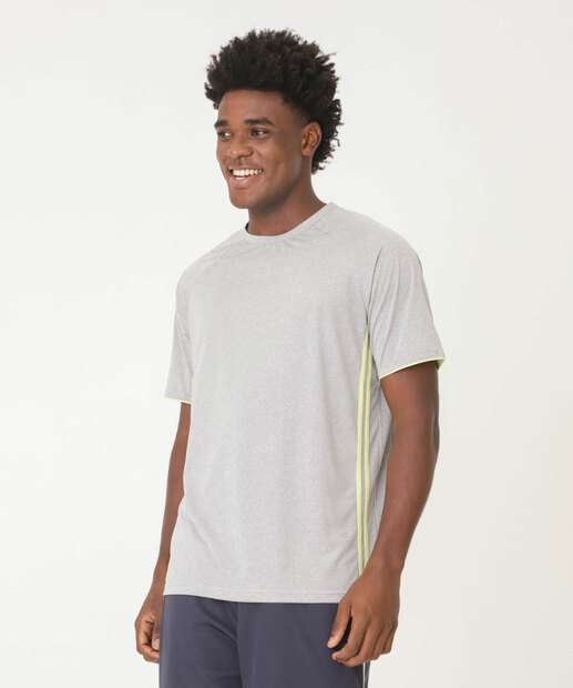 Camiseta Masculina Fitness Recorte Manga Curta MR