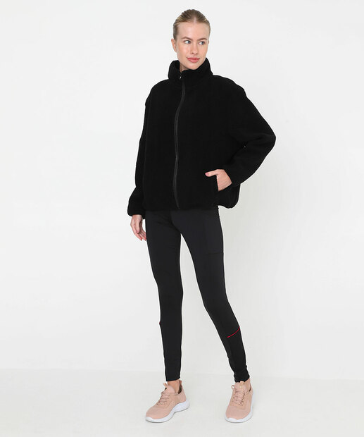 Casaco Feminino Fitness Sherpa Marisa Preto