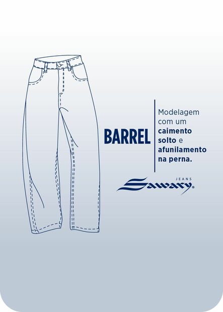 Calça Jeans Sawary Barrel - 282595