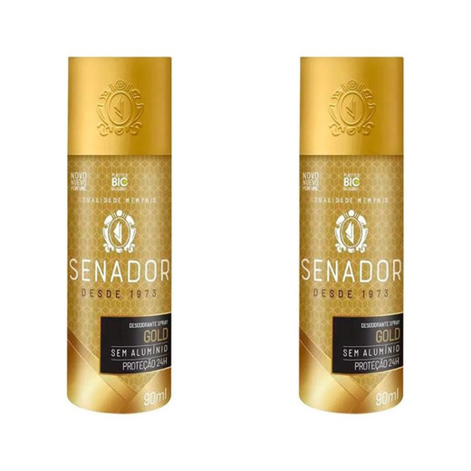Image_Kit c/2 Unidades de Desodorante Spray Senador 90ml Sport/Gold