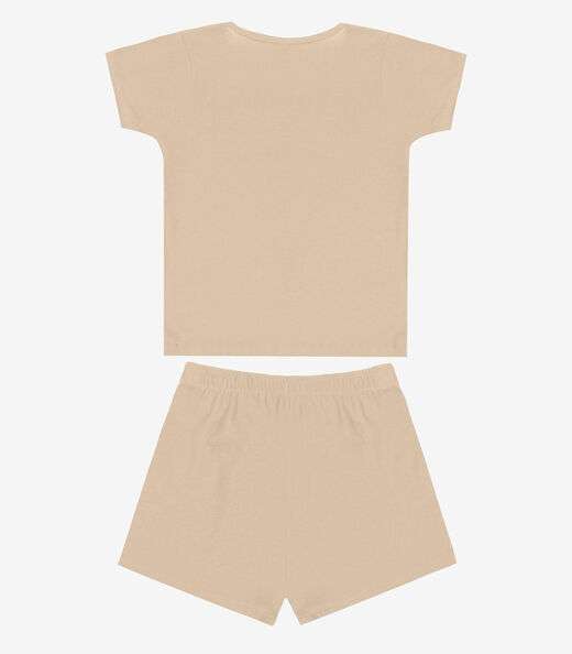 Conjunto Infantil Feminino Select Bege