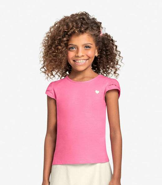 Image_Blusa Infantil Feminina Cotton Leve Trick Nick Rosa