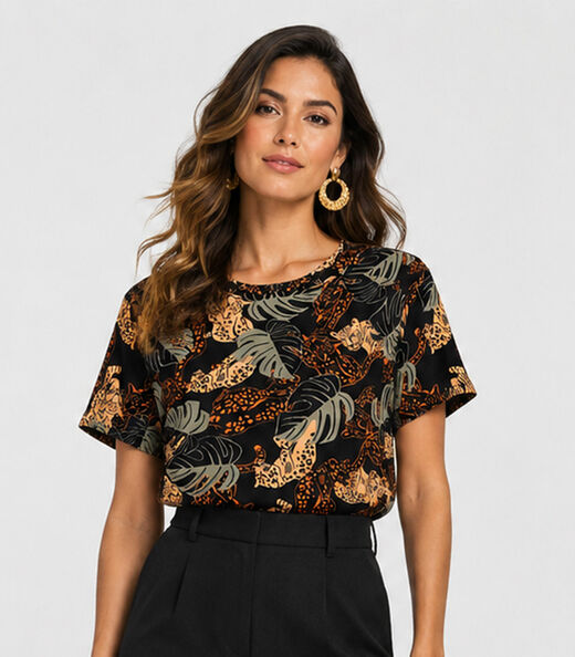 Image_Blusa Feminina Estampada Infinita Cor Preto