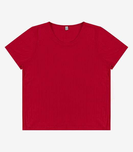 Blusa Malha Delicate Plus Infinita Cor Vermelho
