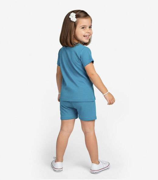 Conjunto Infantil Blusa com Shorts Select Azul